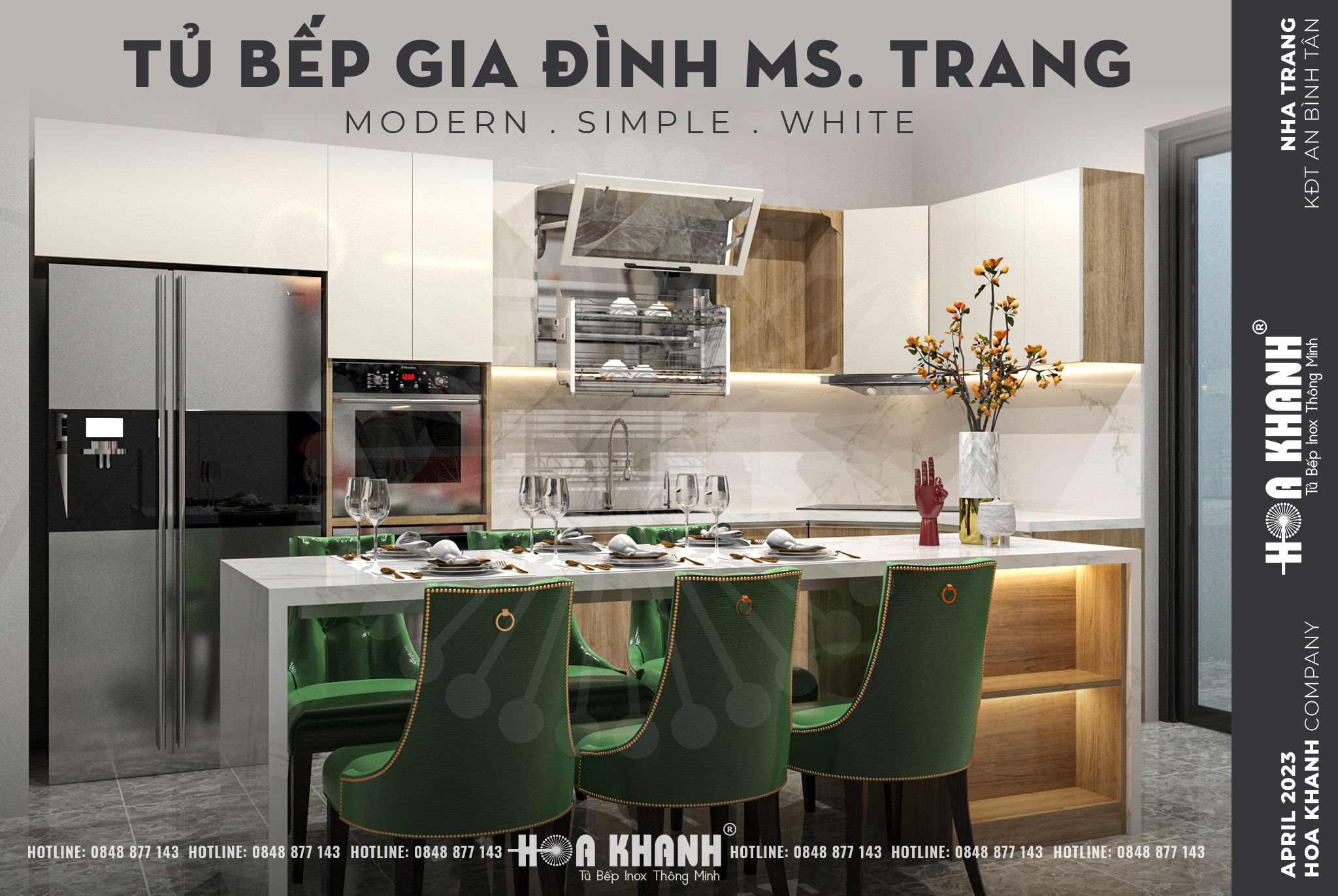 dự án tủ bếp gia đình chị Trang